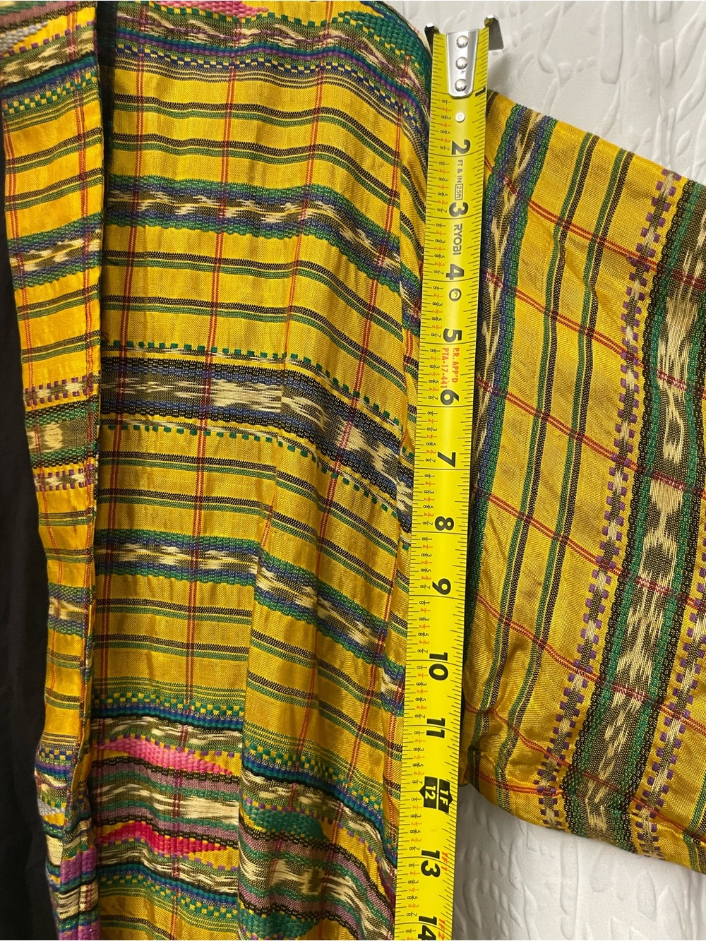 Indigo Striped Yellow Multicolor Open-Front Jacket - Picture 6 of 7